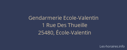 Gendarmerie Ecole-Valentin