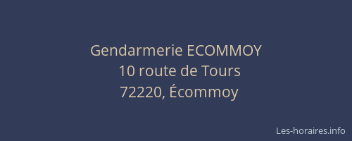 Gendarmerie ECOMMOY