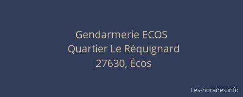 Gendarmerie ECOS