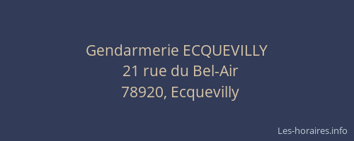 Gendarmerie ECQUEVILLY