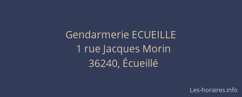 Gendarmerie ECUEILLE