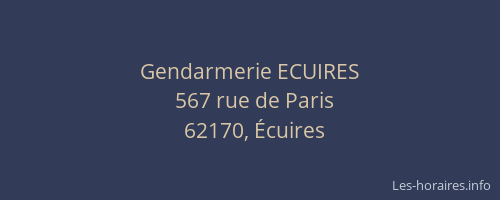 Gendarmerie ECUIRES