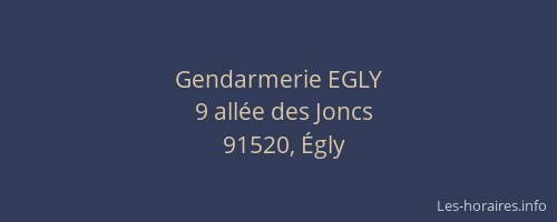 Gendarmerie EGLY