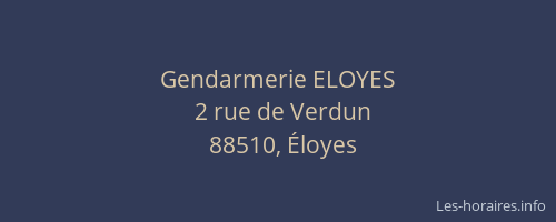 Gendarmerie ELOYES