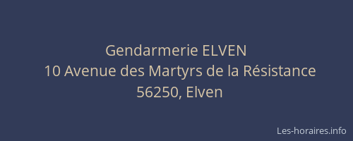 Gendarmerie ELVEN