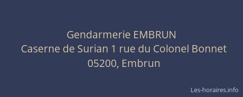 Gendarmerie EMBRUN