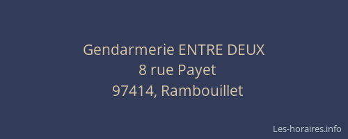 Gendarmerie ENTRE DEUX