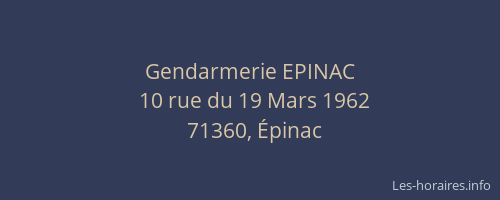 Gendarmerie EPINAC