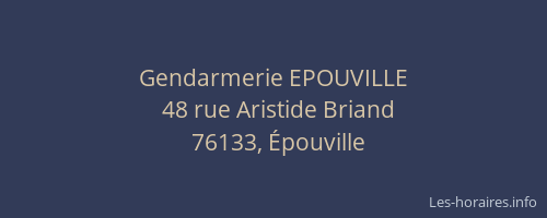Gendarmerie EPOUVILLE
