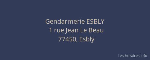 Gendarmerie ESBLY