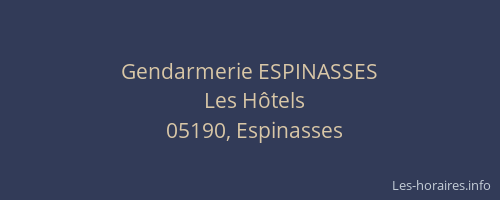 Gendarmerie ESPINASSES