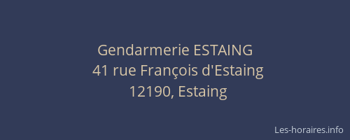 Gendarmerie ESTAING