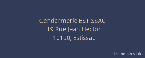 Gendarmerie ESTISSAC