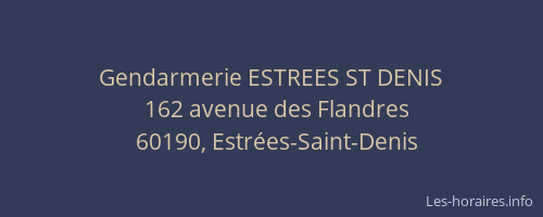 Gendarmerie ESTREES ST DENIS