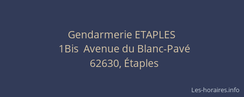 Gendarmerie ETAPLES