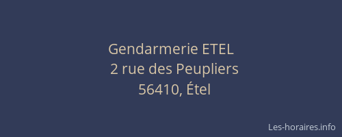 Gendarmerie ETEL