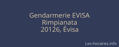 Gendarmerie EVISA