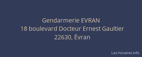 Gendarmerie EVRAN