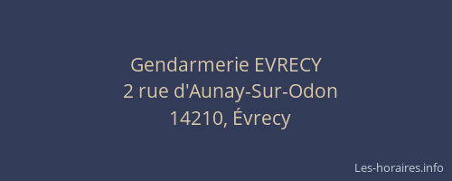 Gendarmerie EVRECY