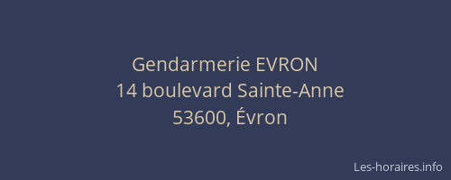 Gendarmerie EVRON