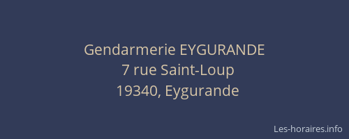 Gendarmerie EYGURANDE