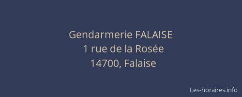 Gendarmerie FALAISE