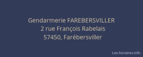 Gendarmerie FAREBERSVILLER