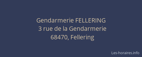 Gendarmerie FELLERING