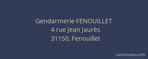 Gendarmerie FENOUILLET