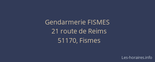 Gendarmerie FISMES