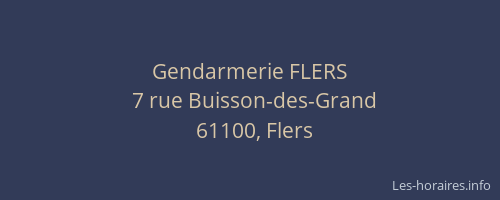 Gendarmerie FLERS