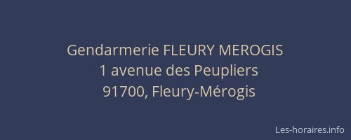 Gendarmerie FLEURY MEROGIS