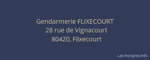 Gendarmerie FLIXECOURT