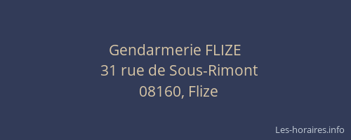 Gendarmerie FLIZE
