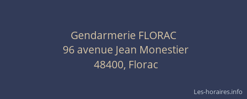 Gendarmerie FLORAC