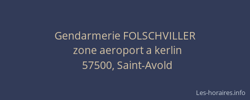 Gendarmerie FOLSCHVILLER
