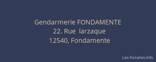 Gendarmerie FONDAMENTE