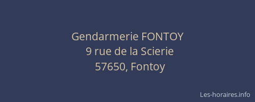 Gendarmerie FONTOY