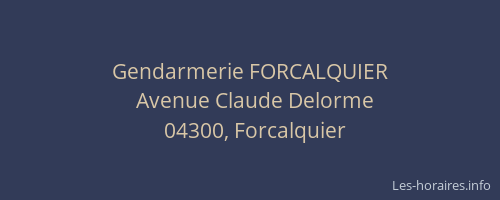 Gendarmerie FORCALQUIER