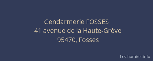Gendarmerie FOSSES
