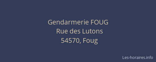 Gendarmerie FOUG