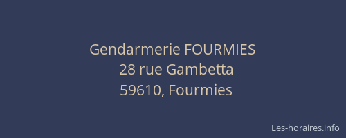 Gendarmerie FOURMIES