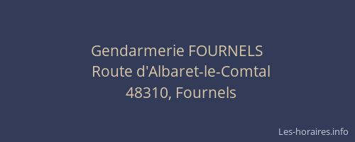 Gendarmerie FOURNELS