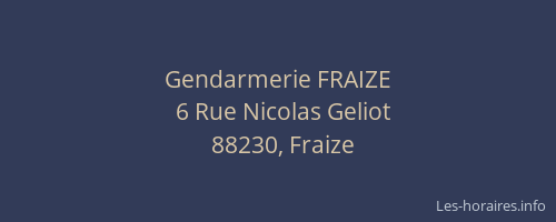 Gendarmerie FRAIZE