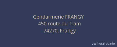 Gendarmerie FRANGY