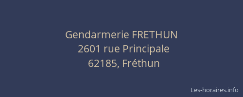 Gendarmerie FRETHUN