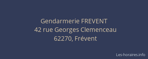 Gendarmerie FREVENT