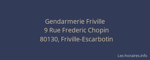 Gendarmerie Friville