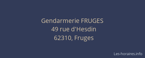 Gendarmerie FRUGES
