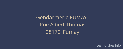 Gendarmerie FUMAY